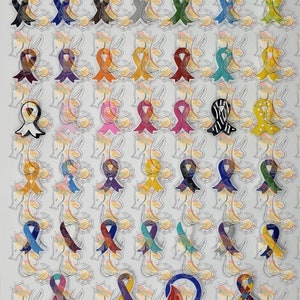 Awareness Ribbon Silicone Focal Beads