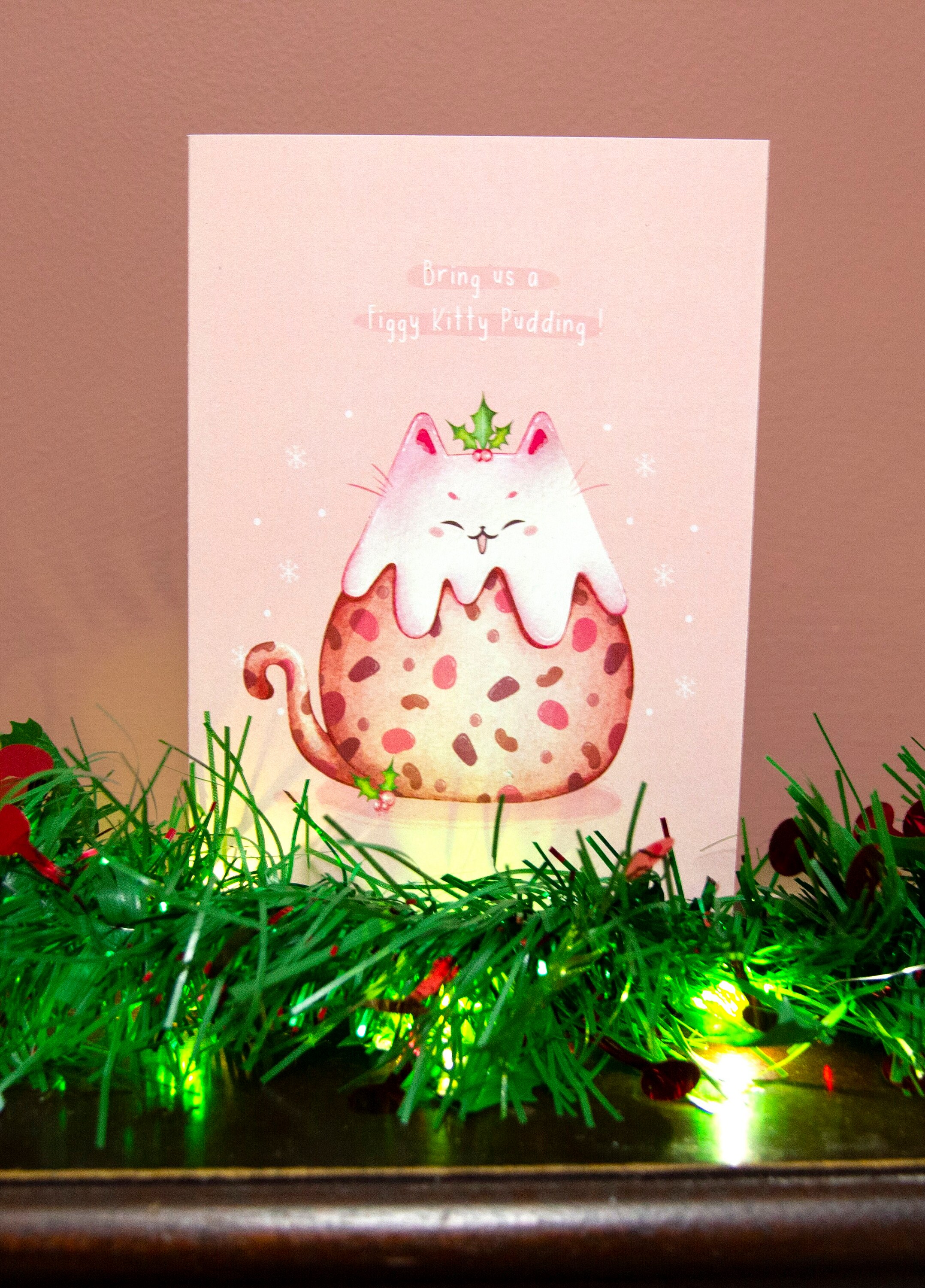 Merry Christmas Greeting Card. Cute Cats Sitting On A Gift Box. Stock Vector - Illustration Of Traditional, Animal: 161169606