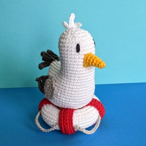 Seagull pattern, Crochet seagull pdf, PDF pattern, beach theme pattern, cute crochet Seagull, crochet seagull toy, Seagull pdf pattern