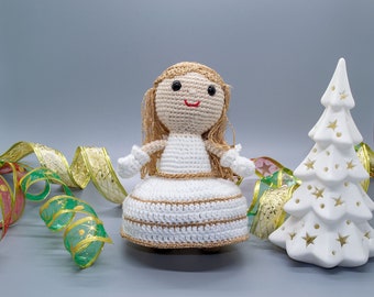 Patron pdf de l'ange de Noël au crochet