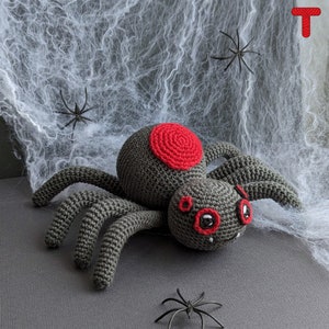 Spider pattern, Crochet spider pdf, PDF pattern, Halloween theme pattern, cute crochet spider, crochet spider toy, Spider pdf pattern