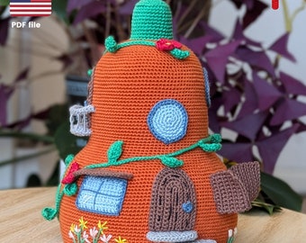 Virkat pumpahusmönster, Amigurumi-leksak (PDF-mönster)