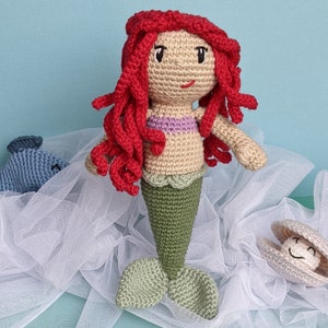 Little Mermaid Crochet Pattern: Amigurumi Doll (PDF)