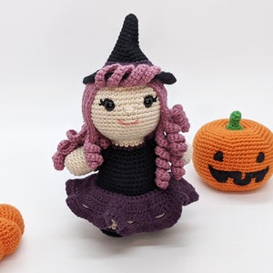 Crochet witch pattern, cute witch, amigurumi pattern, pdf, crochet pattern, Halloween pattern
