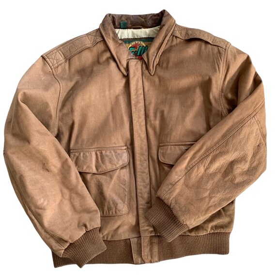 Leather Brown Bomber Jacket 