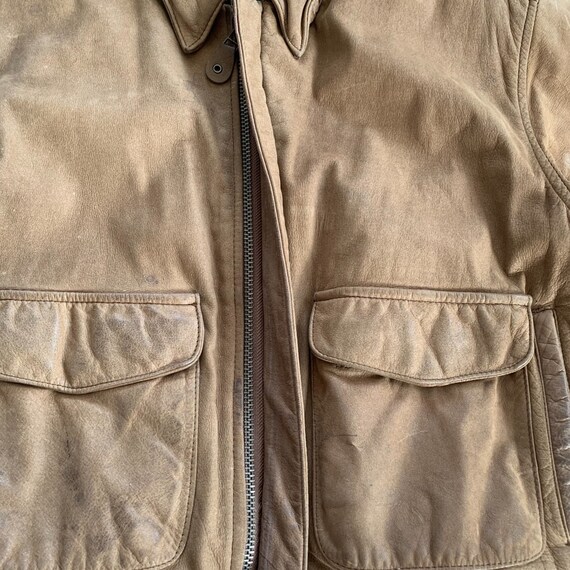 Leather Brown Bomber Jacket 