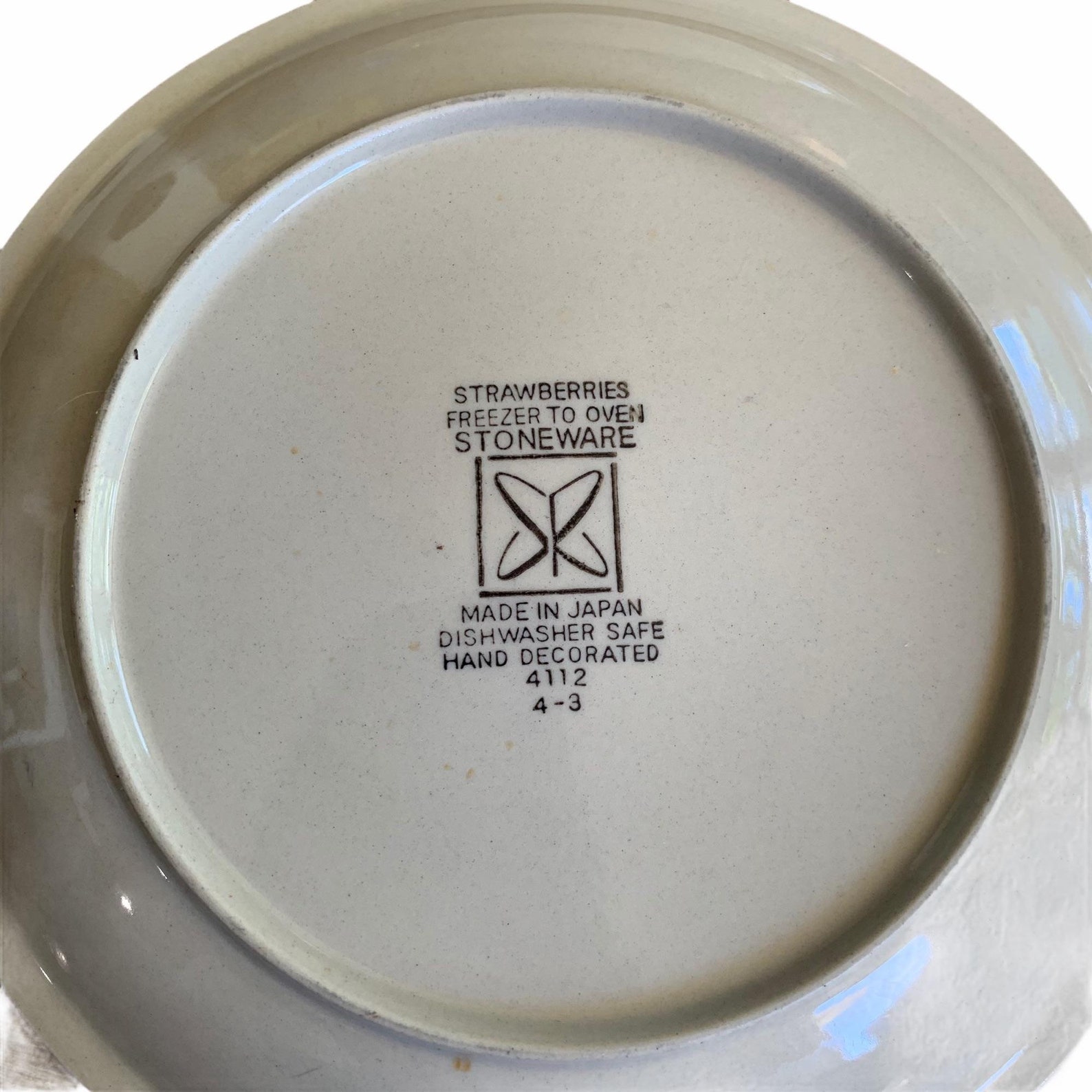 Vintage Strawberries Freezer To Oven Stoneware Plates Etsy