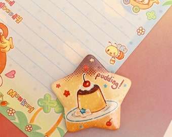 Pudding Star Glitter Badge