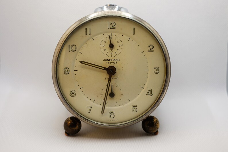 Vintage German Junghans Trivox Silentic Alarm Clock Etsy
