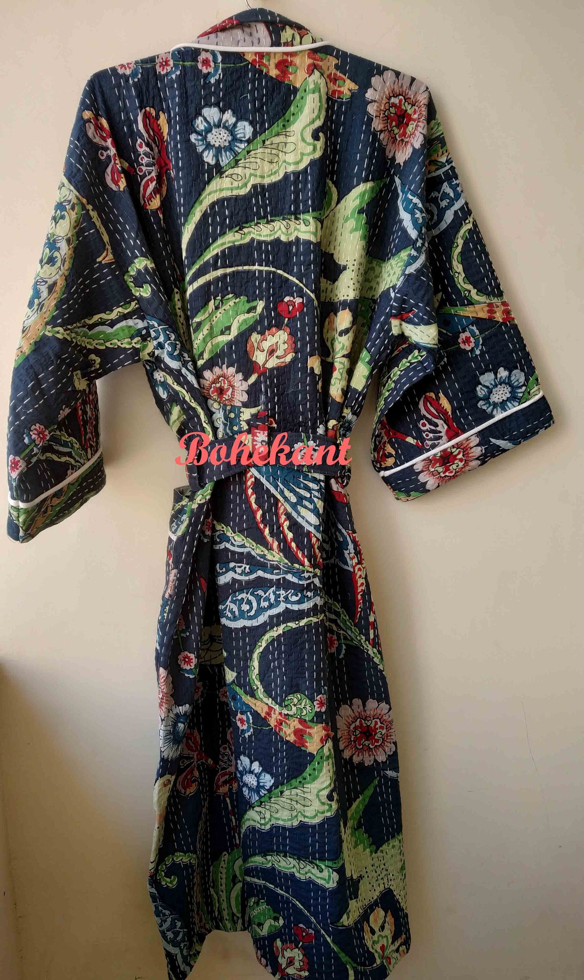 Indian Handmade Quilted Kantha Jacket & Kimono Kantha Dress | Etsy