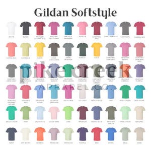 Tabella colori scaricabile Gildan Softstyle T-Shirt G640