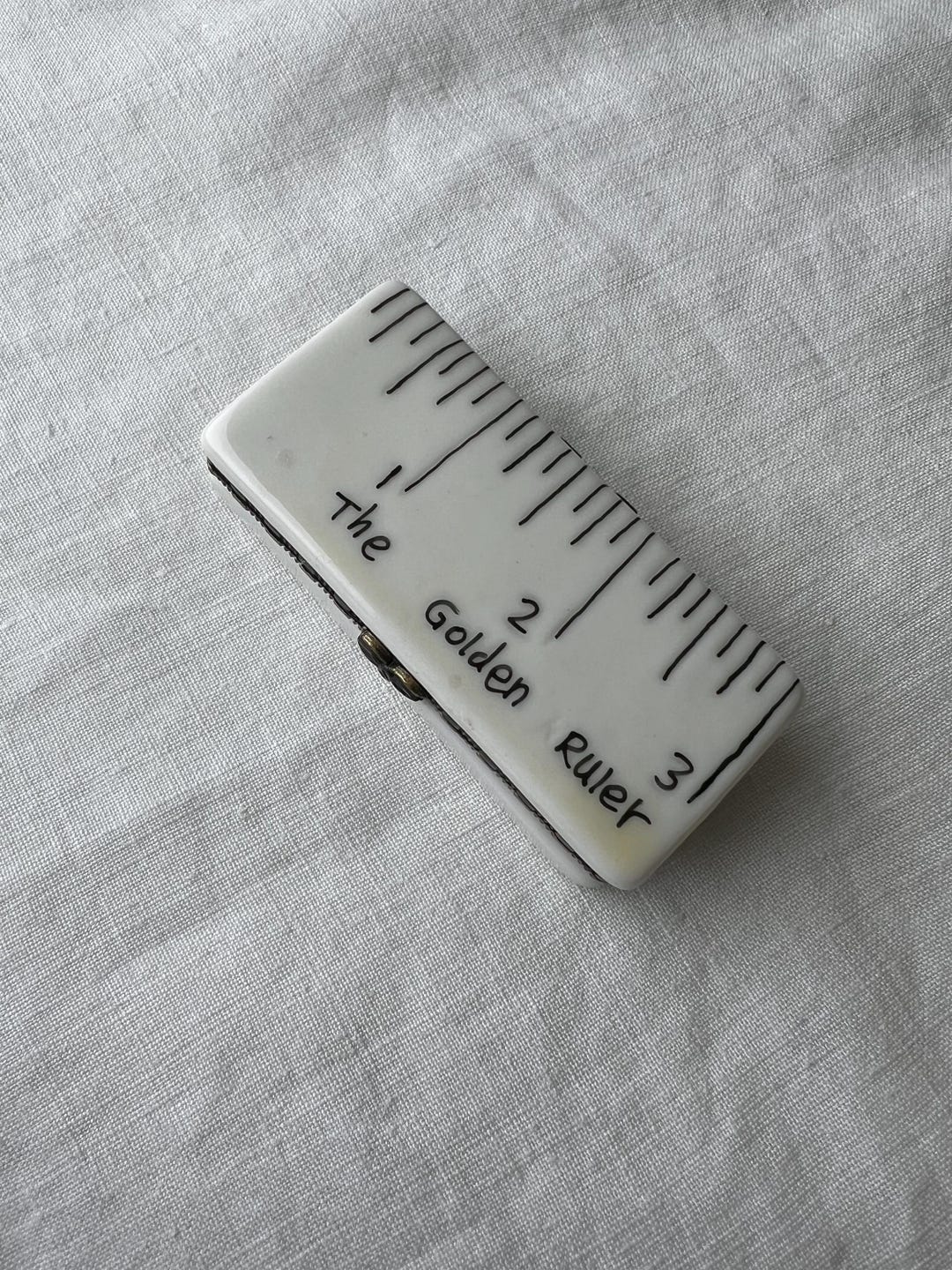 Use A Ruler Stamp Glass “the Golden Ruler” Trinket/stamp/stash Box - Etsy