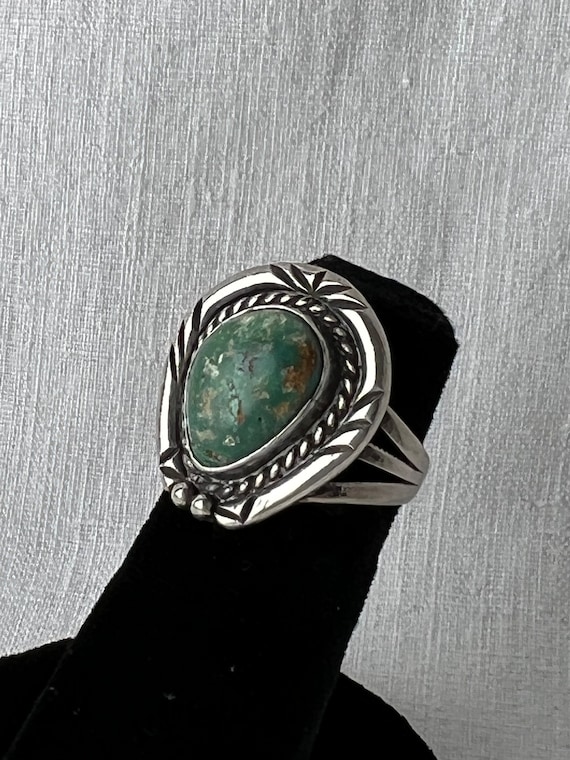 SouthWest Style Turquoise and Silver Ring, SouthWe