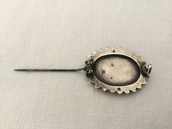 Antique Aesthetic Movement Silver Brooch - image 4