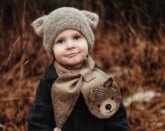 Cat beanie with ears hat baby boy hat winter spring hat