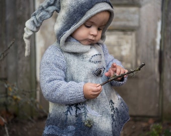 Felted wool coat toddler wool clothes  coat