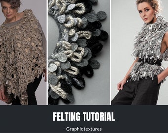 Video tutorial for felting projects "Graphic textures"