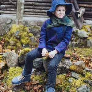 Felted wool coat for boys and girls kids handmade designer clothes image 3