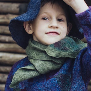 Felted wool coat for boys and girls kids handmade designer clothes image 8