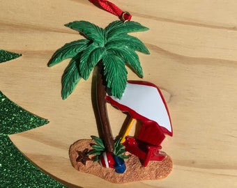 Personalized Beach Chair Christmas Ornament