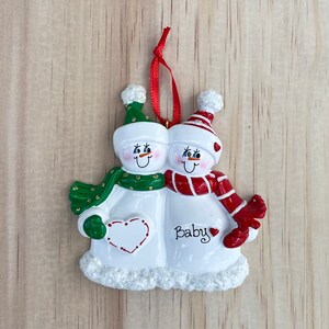 Expecting Couple Personalized Christmas Ornament