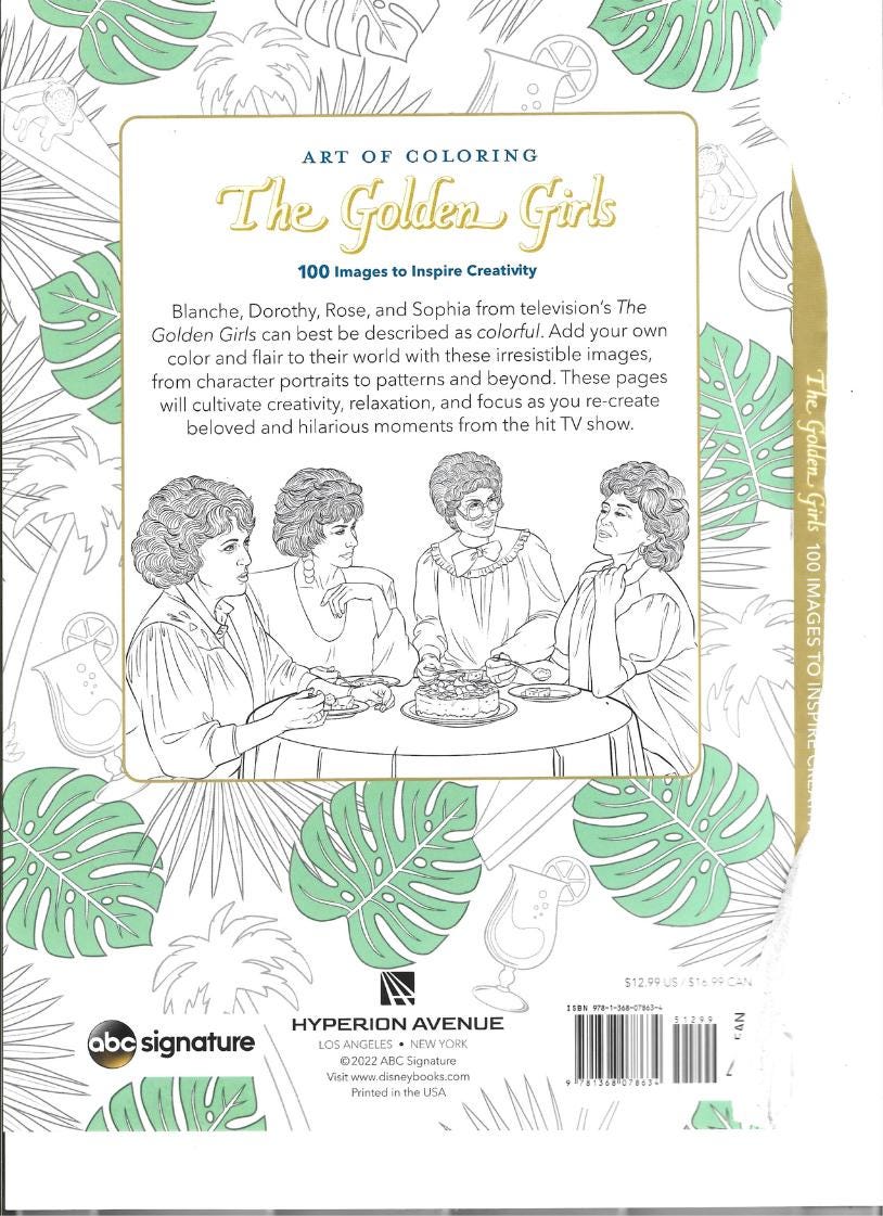 Golden Girls Coloring Book - Etsy