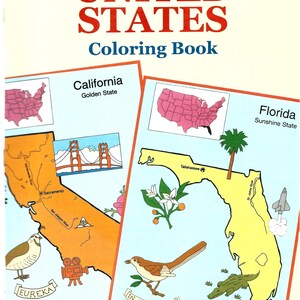 50 States of America Coloring Book