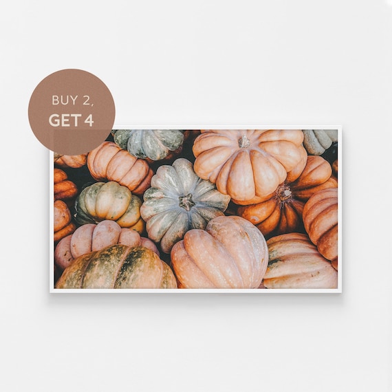 Samsung Frame TV Art, Pumpkins Digital Art, Halloween Tv Art, Pumpkin Bunch, Digital Art for Tv, Fall Autumn Art, October Art, Orange Photo