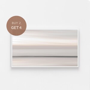 Samsung Frame TV Art, Abstract Coastal Art, Frame Tv Minimalist, Neutral Tones, Modern Tv Art, Sunrise Photography ,Digital Ocean Calm Water