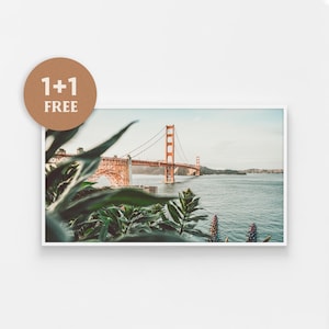 Samsung Frame TV Art, San Francisco Bridge, Golden Gate Bridge, California Tv Art, The Frame Tv Art, Digital Art for Tv, Digital Download