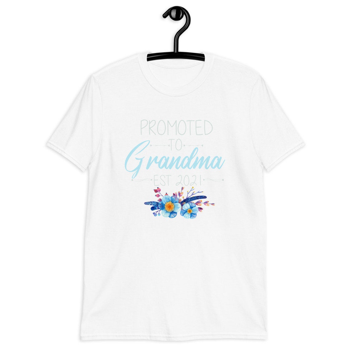 Great Grandma Flowers Gift Grandma Est 2021 Shirt Promoted | Etsy