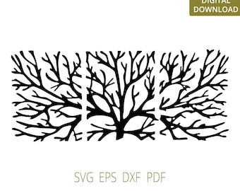 Levensboom lasergesneden | Boom-svg | Boommuurdecoratie lasergesneden | Lasergesneden projecten | Houten dxf-bestanden