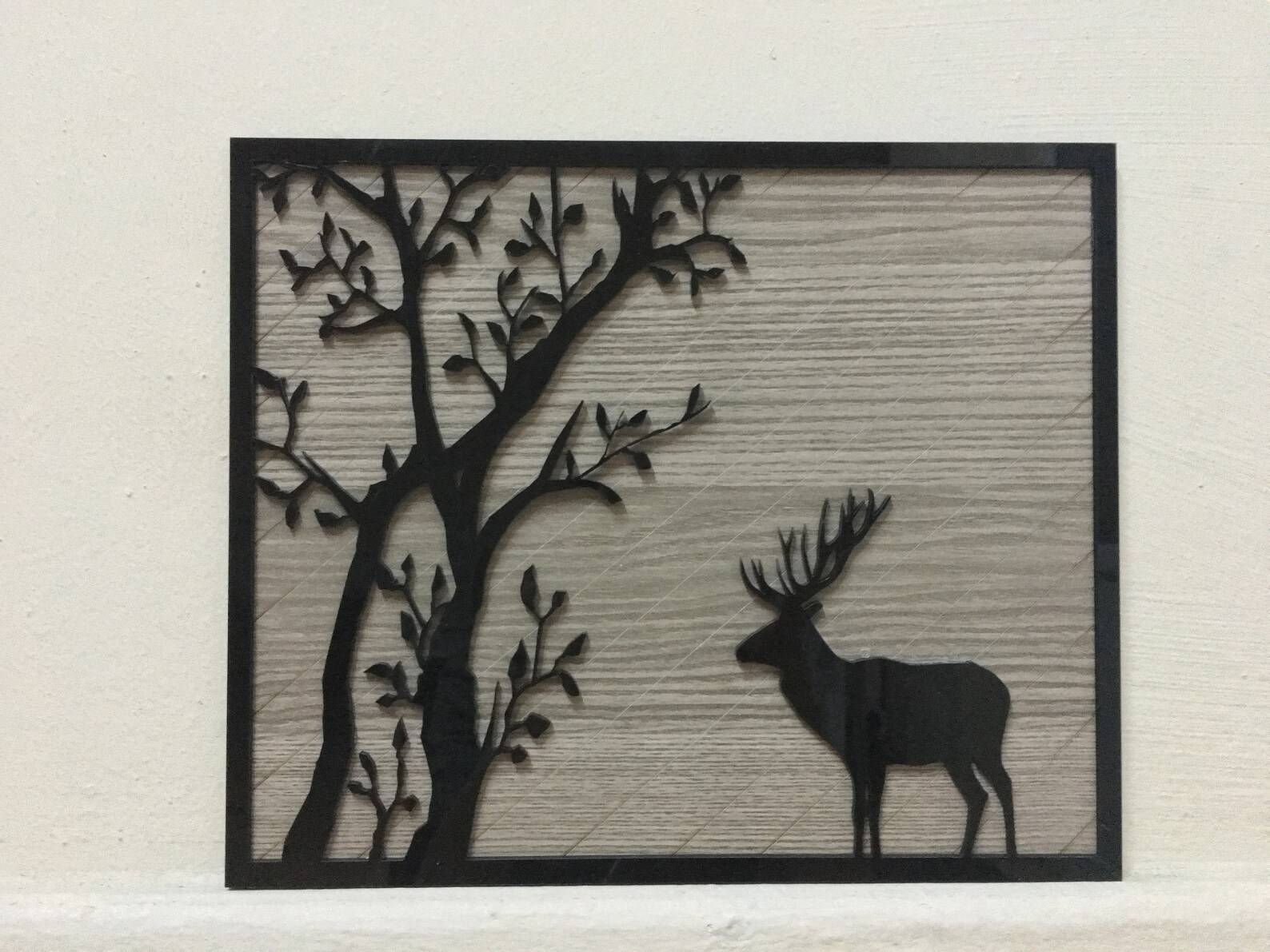 Wooden Wall Decoration Deer Wall Art Modern Wall Hanger Etsy