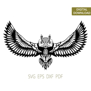 Owl Decor SVG: Laser Cut Files for Wood (Digital Download)