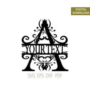 Split Regal Monogram Alphabet SVG: Laser Cut Files (Digital Download)