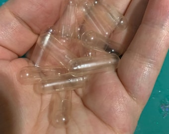 Cápsulas de píldora vacías transparentes
