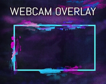 Webcam Overlay / Webcam Frame - Neon Scratches
