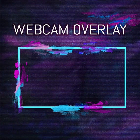 Webcam Overlay / Webcam Frame - Neon Scratches