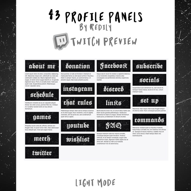 Dark, Mystic, Vintage, Grunge, Marble, Scratch, Gothic Twitch Profile ...