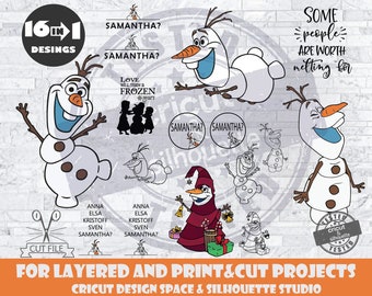 Download Olaf Layered Svg Etsy