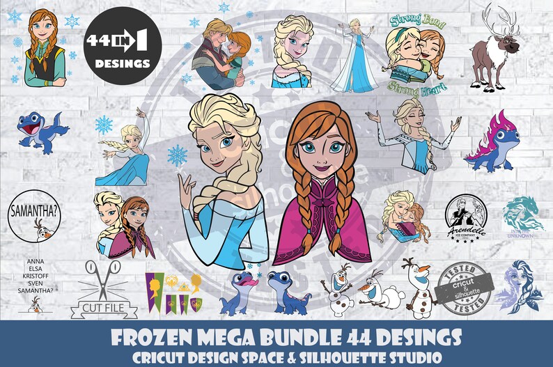 Download Frozen Mega Bundle SVG Design Files For Cricut Silhouette Cut | Etsy