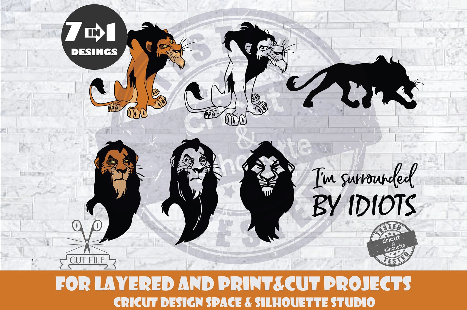 Lion King SVG Scar Bundle SVG Design Files For Cricut | Etsy