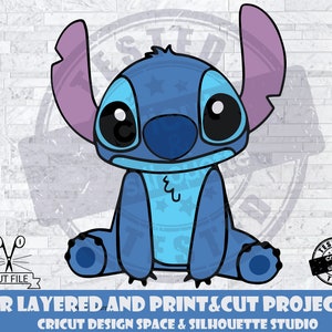 Stitch SVG Design Files For Cricut Silhouette Cut Files Layered And PrintAndCut Lilo & Stitch SVG Lilo SVG Stitch svg