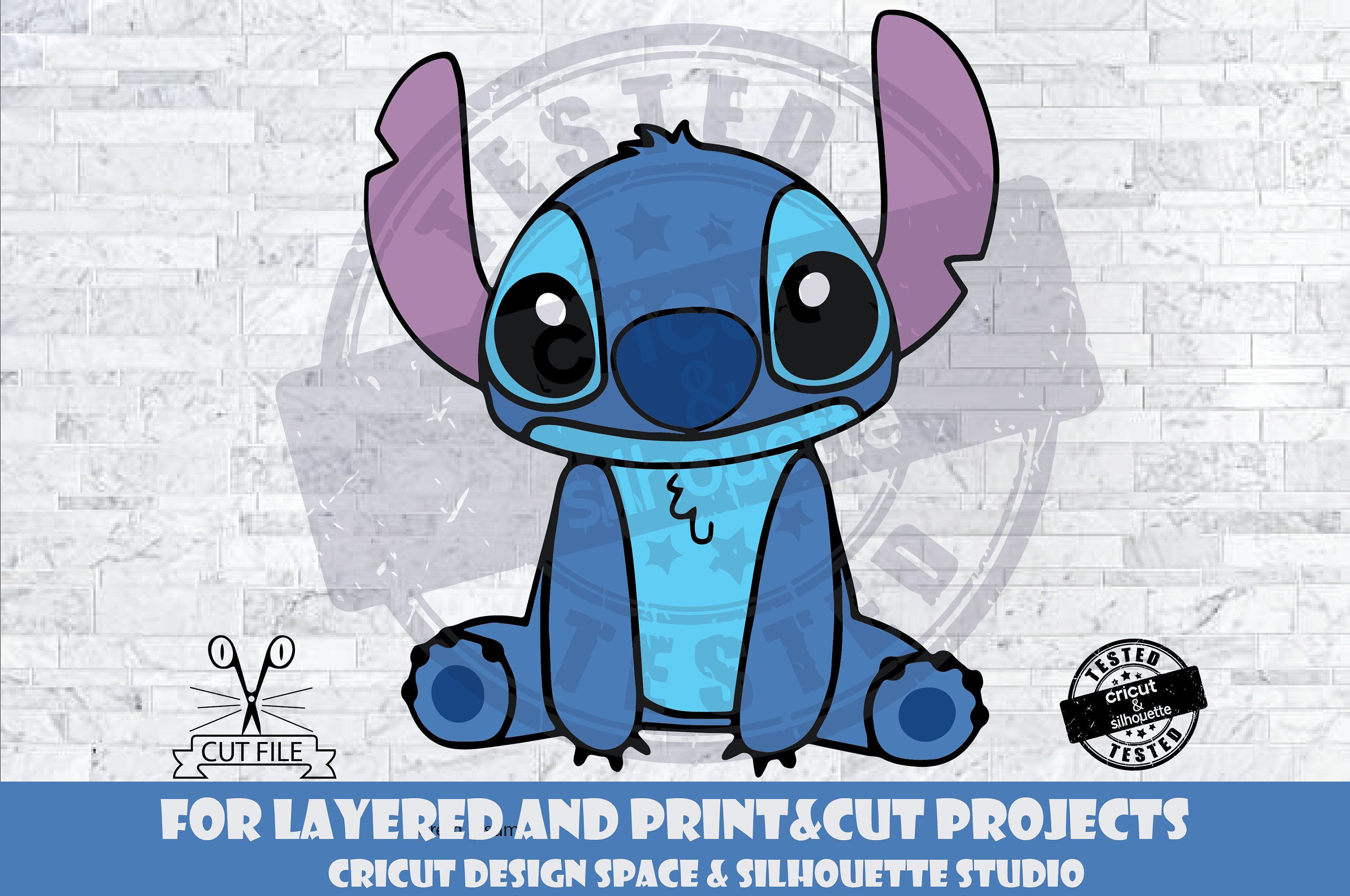 Stitch SVG Design Files For Cricut Silhouette Cut Files | Etsy