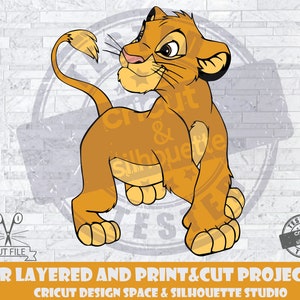 Lion King SVG Simba SVG Design Files For Cricut Silhouette Cut Files Layered And PrintAndCut Timon SVG Pumba