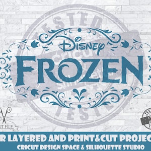Frozen Logo SVG Design Files for Cricut Silhouette Cut Files Layered and PrintAndCut Anna SVG Olaf svg Snowman svg Into The Unknown svg