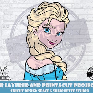Frozen SVG Elsa SVG Design Files For Cricut Silhouette Cut Files Layered And PrintAndCut