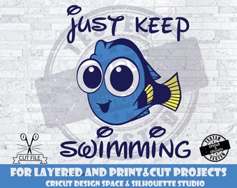 Baby Dori SVG Design Files For Cricut Silhouette Cut Files Layered And PrintAndCut Finding Nemo SVG Finding Dori SVG