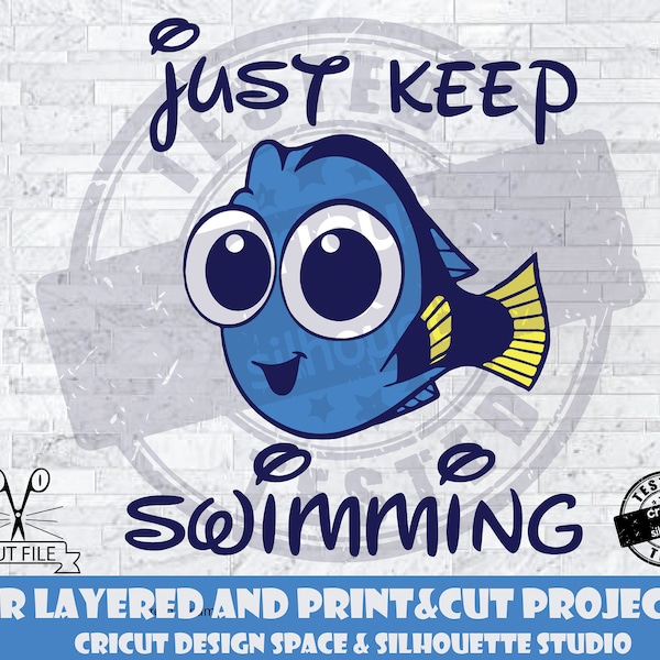 Baby Dori SVG Design Files For Cricut Silhouette Cut Files Layered And PrintAndCut Finding Nemo SVG Finding Dori SVG