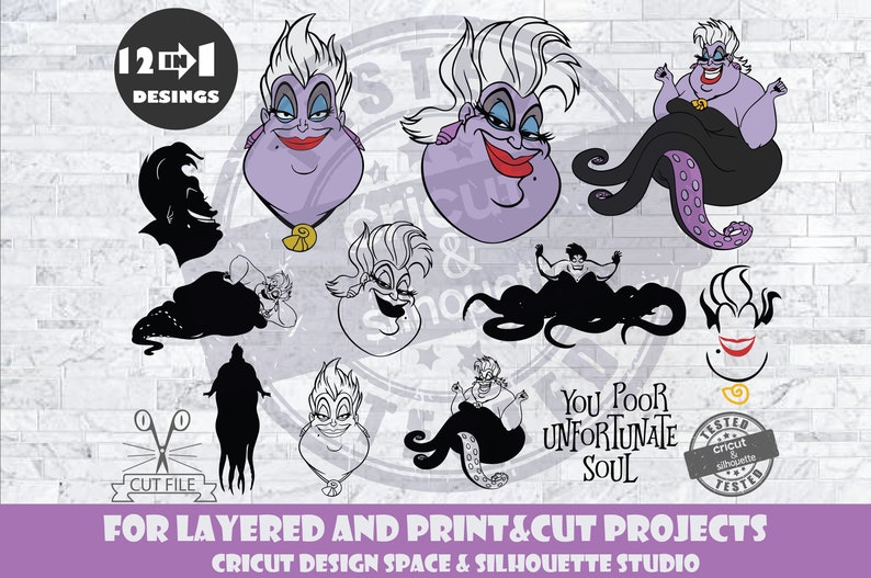 Download Ursula SVG Bundles Design Files For Cricut Silhouette Cut ...